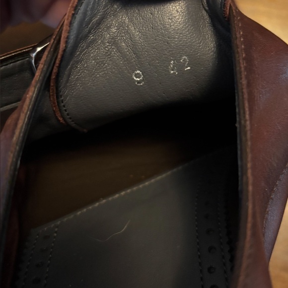 Di Bianco Made In Italy Men's Burgundy Leather Loafers Size 42/10.5D - Picture 5 of 5
